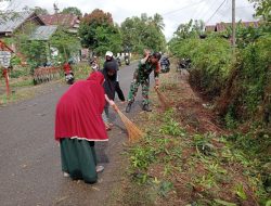 Babinsa Koramil 1407-13/Sibulue Gelar Karya Bakti Pembersihan Jalan Di Dusun Calo 2