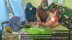 Babinsa Koramil 1407-18/Kajuara Laksanakan Pendampingan Posyandu Untuk Pencegahan Stunting Di Desa Gona